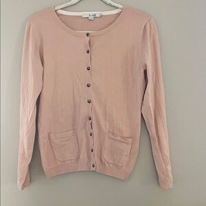 Boden Blush Pink Cardigan Sweater Size 8
